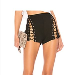 Superdown Ava Lace up shorts